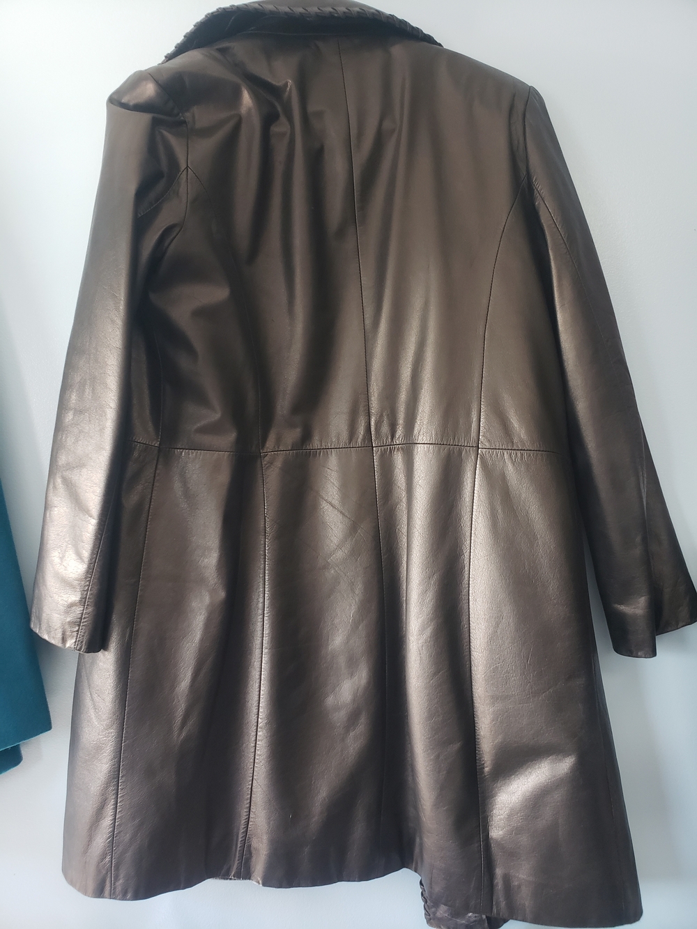 Danier Black Genuine Leather Coat | Size Medium | Classic Long Jacket